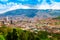 Beautiful landscape view of the city of Medellin, Antioquia in a gorgeus beautiful day in Colombia