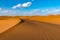 Beautiful landscape view of dunes Erg Chebbi, Sahara Desert, Merzouga, Morocco