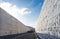 Beautiful landscape view of giant snow wall, Tateyama Alpine Route, Japan Alps. Toyama Prefecture, Japan.