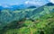 Beautiful landscape view with green Mountains from Kalaw, Shan State, Myanmar