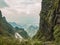 Beautiful landscape view on heaven gate cave on tianmen mountain national park at zhangjiajie city china.