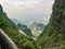 Beautiful landscape view on heaven gate cave on tianmen mountain national park at zhangjiajie city china.