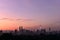 Beautiful landscape view of Kuala Lumpur cityscape skyline with sunrise view in dawn