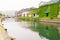 Beautiful landscape view of Old warehouse buildings and Otaru canal in summer seasonal.