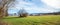 beautiful landscape with view to lake Starnberger See and bavarian mountains