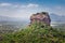 Beautiful landscape with views of the Sigiriya Rock or Lion Rock from the neighboring mountain Pidurangala, Dambula, Sri Lanka