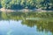 Beautiful landscape of the Vltava River and the forest near Zvikov Castle, Czech