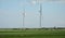 Beautiful landscape with wind turbines in Bradwell-on-Sea, Essex