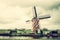 Beautiful landscape with windmill, traditional dutch countryside, Netherlands