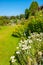 Beautiful landscaped summer garden