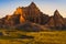 Beautiful landscapes in Badlands national park,South dakota,usa