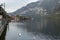 Beautiful landscapes in Hallstatt, a Lakeside Village in dusk, Austria