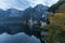 Beautiful landscapes in Hallstatt, a Lakeside Village in dusk, Austria