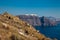 Beautiful landscapes seen from the walking path number nine between the cities of Fira and Oia in Santorini Island