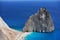 Beautiful lanscape of Ionian Sea from Keri, Zakinthos island, Greece. Vacation concept background