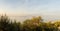 Beautiful lanscape with trees and Alps on background, Garda lake, Sirmione, Italy.