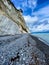 Beautiful and large chalk cliffs near the seaside of Mons Klint on the island of MÃ¸n in Denmark.