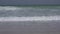 Beautiful large sea waves of Persian Gulf on the public Jumeirah Open Beach in Dubai stock footage video