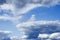 Beautiful large volumetric cloud in the sky, background