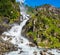 Beautiful Latefossen Latefoss - one of the biggest waterfalls in Norway, Scandinavia, Europe. Artistic picture. Beauty world