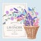 Beautiful lavender in basket