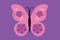 Beautiful Lavender Butterfly Vector Illustration