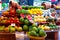 Beautiful layout of fruits in an Asian supermarket