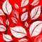 Beautiful leaf drawing colors concept on a red background