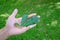 A beautiful leaf on your hand, save world save life