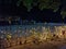 Beautiful led lights at Mabul Island jetty during an early morning dive. Mabul Island, Semporna. Sabah, Malaysia. Borneo.