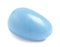 Beautiful light blue angelite gemstone on background