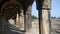 Beautiful light and shadow pattern in the arches of ruins of a royal  palace