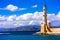 Beautiful lighthouse - landmark of Crete, Greece