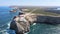 Beautiful lighthouse located on high cliffs of cape in Sagres, Portugal