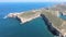 Beautiful lighthouse located on high cliffs of cape in Sagres, Portugal