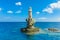 The beautiful Lighthouse Tourlitis of Chora in Andros island, Cy