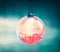Beautiful lighting Christmas ball with bokeh