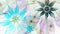 Beautiful lightly colored modern flower background in cyan,blue,pink,yellow colors