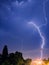 Beautiful lightning over city of Sochi. Russia