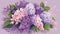 a beautiful lilac sunday gift card illustration, ai generated image