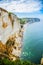 Beautiful limestone slopes in the Etretat area in Normandy by the ocean in France