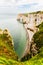 Beautiful limestone slopes in the Etretat area in Normandy by the ocean in France