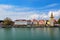 Beautiful Lindau town near Bodensee lake