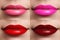 Beautiful lips collection color wine, fuchsia, pink, red