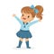 Beautiful little girl character wearing a sailors costume colorful vector Illustration