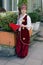 Beautiful little girl in traditional Turkish costume