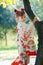 Beautiful little japanese kimono girl