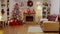 A beautiful living room decorated for christmas celebration