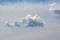 A beautiful, lonely, fluffy cloud in the blue sky