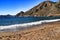 Beautiful lonely Portus beach in Cartagena, Murcia